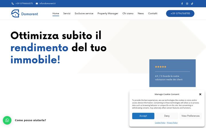 Screenshot van domorent.it