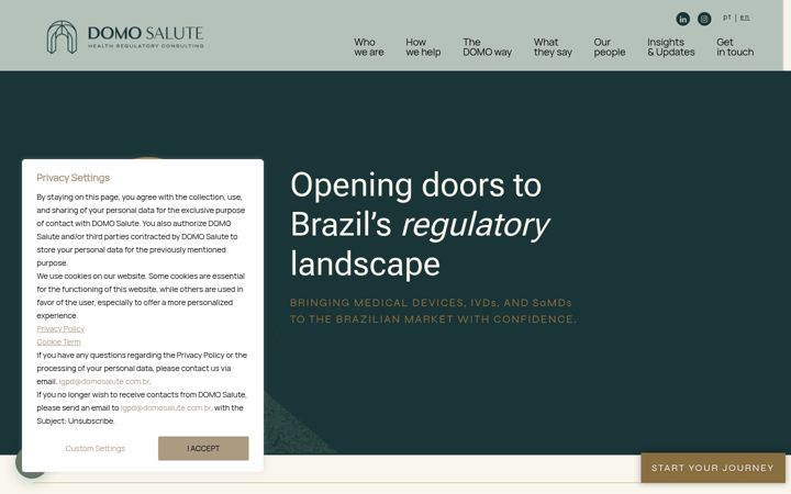 Captura de pantalla de domosalute.com.br