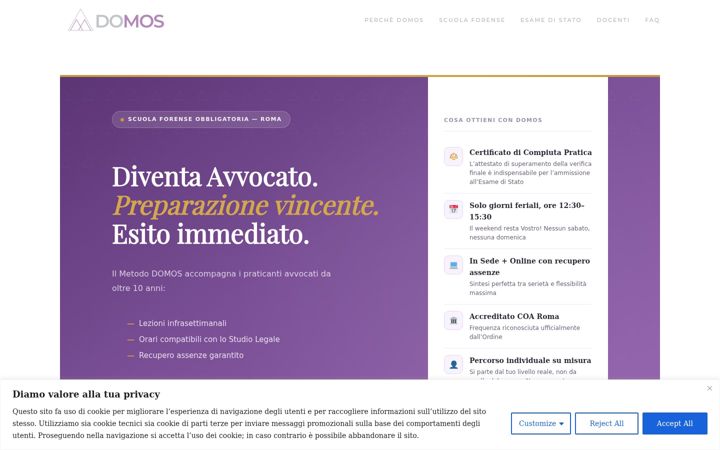Screenshot van domoscorsoavvocato.it