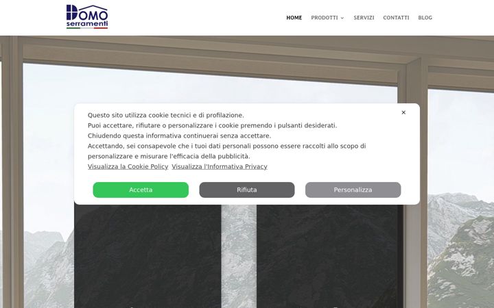 Screenshot van domoserramenti.it
