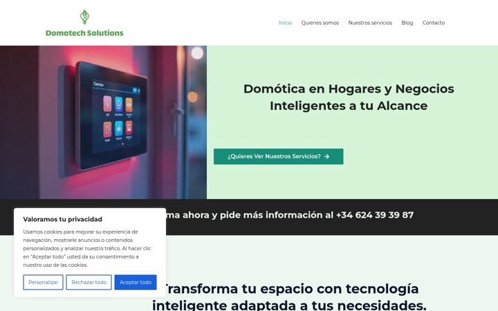Screenshot of domotech-solutions.es