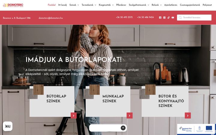 Screenshot of domoterc.hu