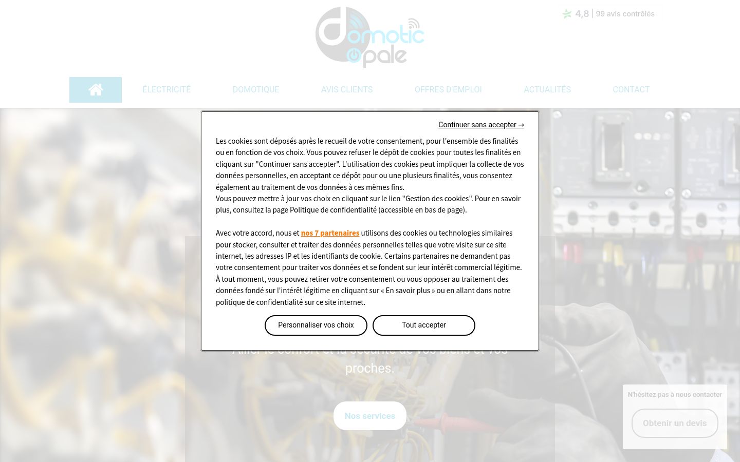 Screenshot van de toestemmingsbanner zoals getoond vóór enige interactie