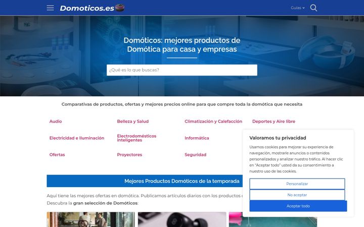 Screenshot of domoticos.es