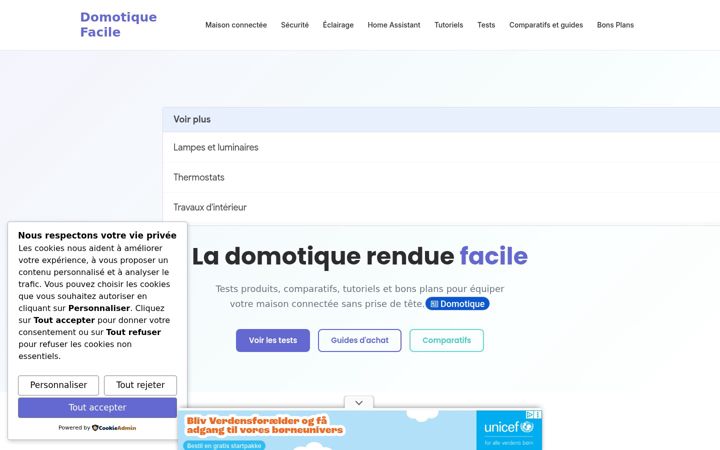 Screenshot of domotique-facile.com