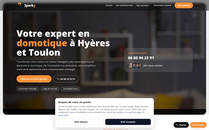 Screenshot ta' domotique-toulon.fr