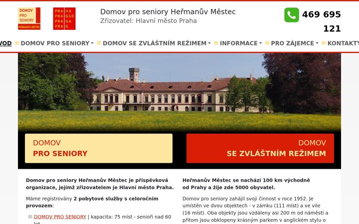Screenshot di domov-hm.cz