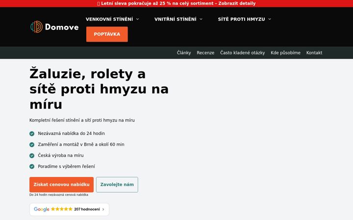 Snímek obrazovky domove.cz