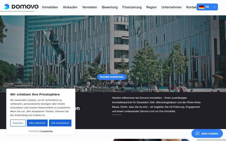 Skærmbillede af domovo-immobilien.de