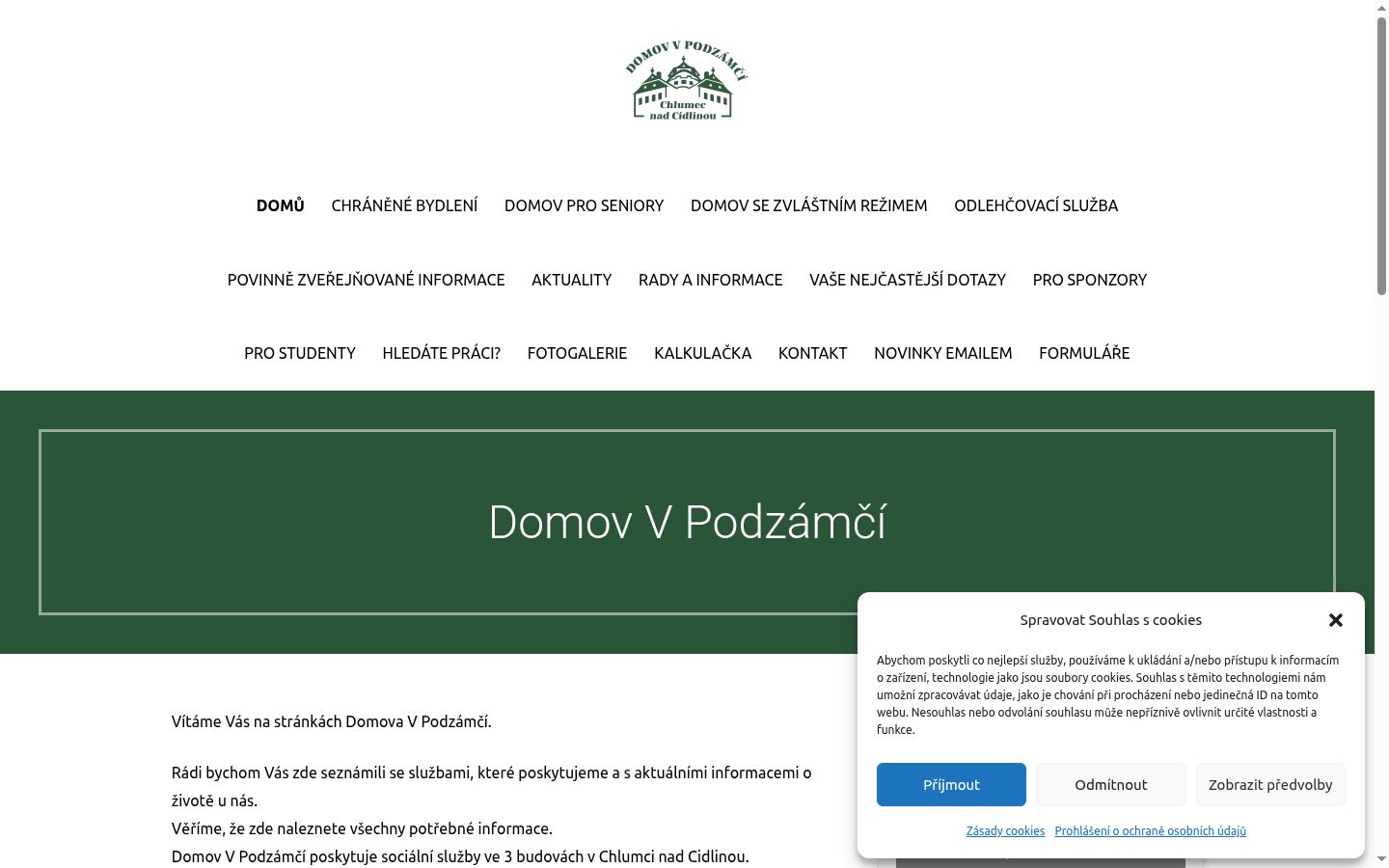 Snímek obrazovky baneru souhlasu zobrazeného před jakoukoli interakcí