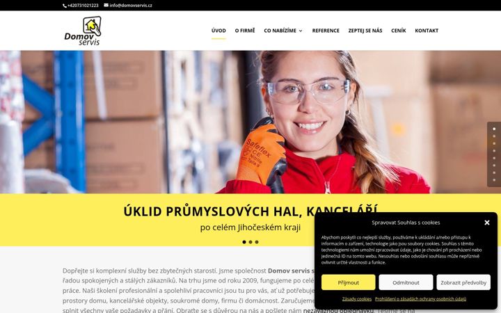 Snímek obrazovky domovservis.cz