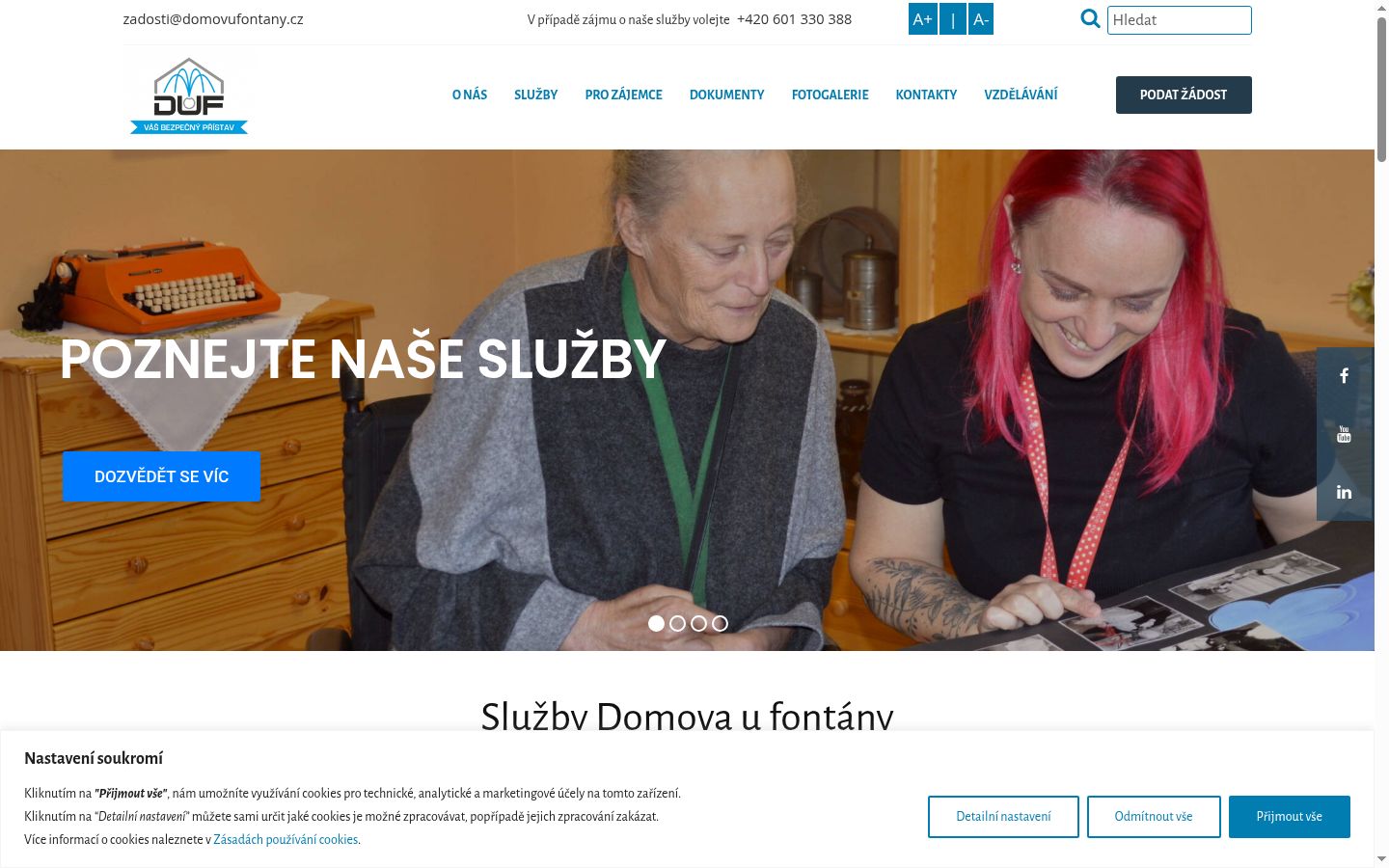 Snímek obrazovky baneru souhlasu zobrazeného před jakoukoli interakcí
