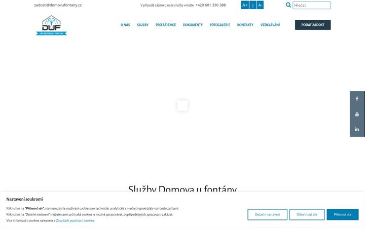Snímek obrazovky domovufontany.cz
