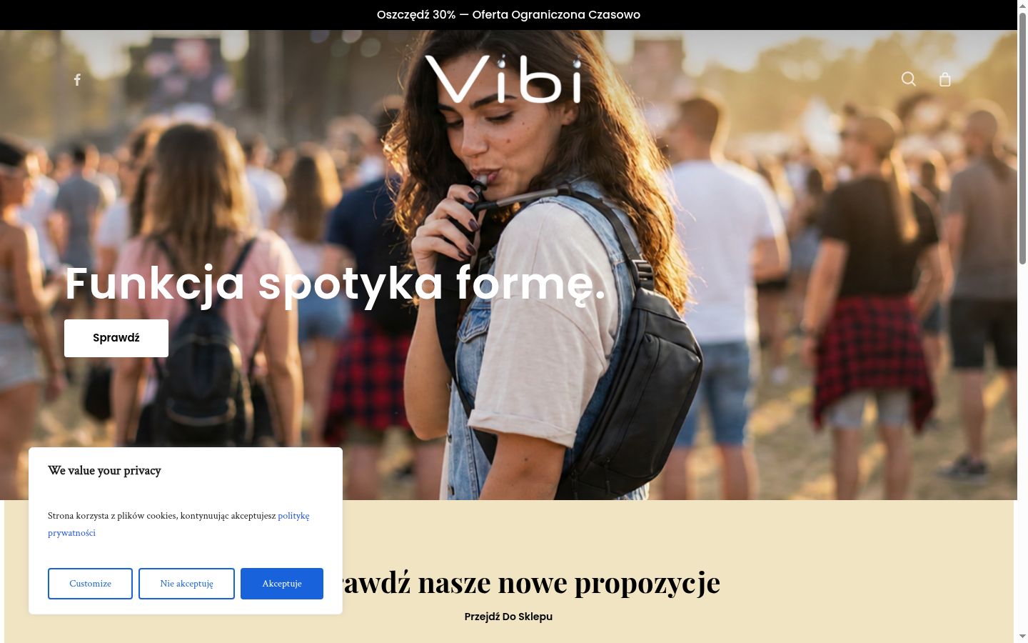 Snímek obrazovky baneru souhlasu zobrazeného před jakoukoli interakcí