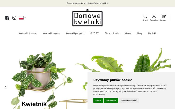 Snímek obrazovky domowekwietniki.pl