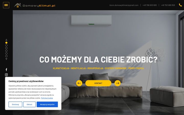 Captură de ecran a domowyklimat.pl