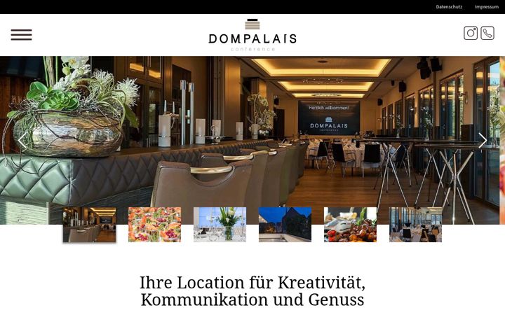 Skærmbillede af dompalais.de