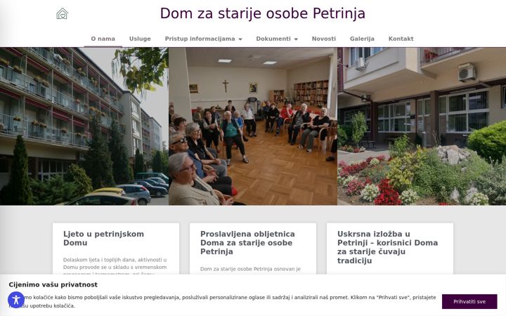Screenshot of dompetrinja.hr