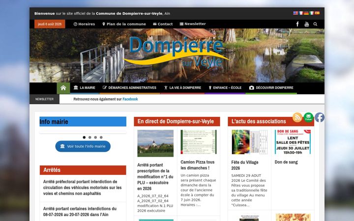Snímek obrazovky dompierre-sur-veyle.fr
