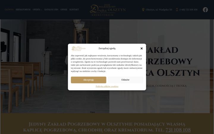 Ekrano kopija dompogrzebowyolsztyn.pl