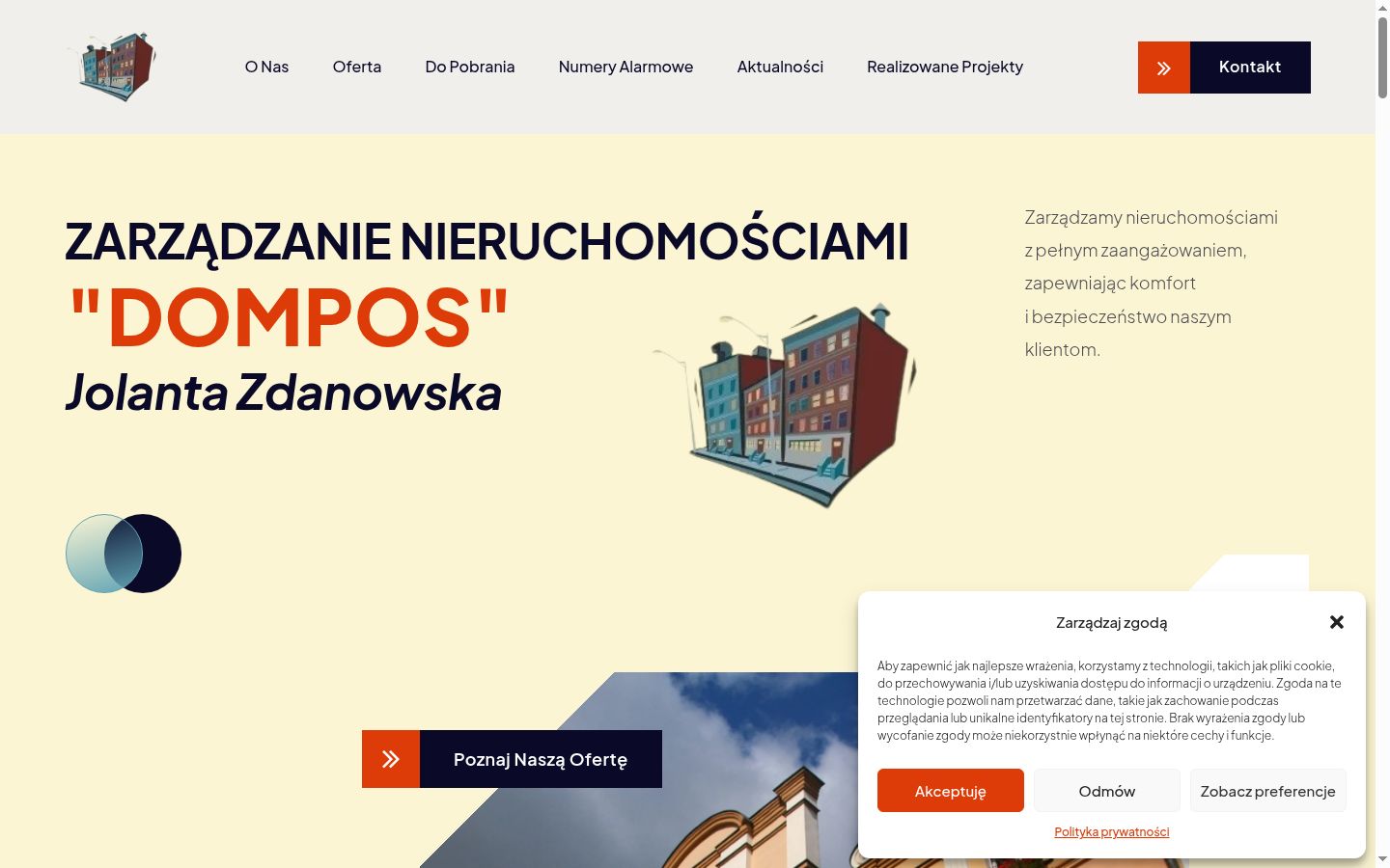 Snimka zaslona bannera za privolu prikazanog prije bilo kakve interakcije