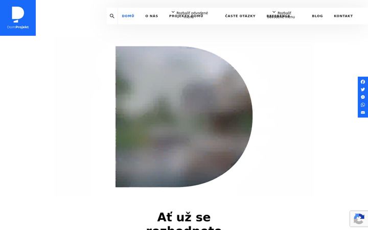 Snímek obrazovky domprojekt.cz