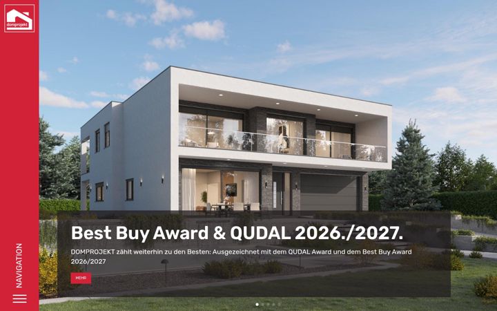 Skærmbillede af domprojekt.de