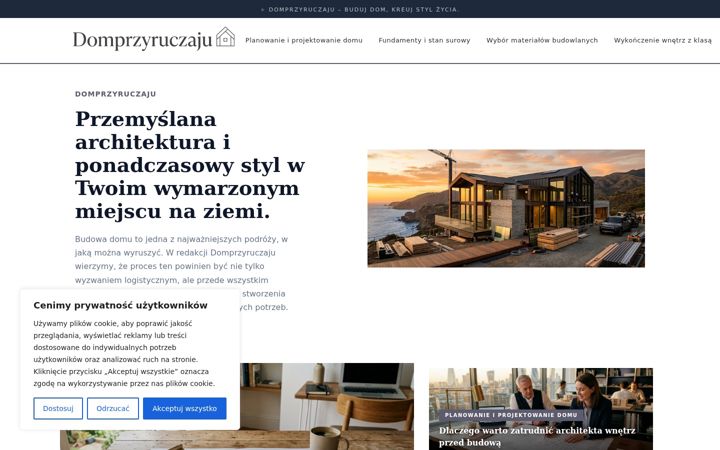 Zrzut ekranu domprzyruczaju.pl