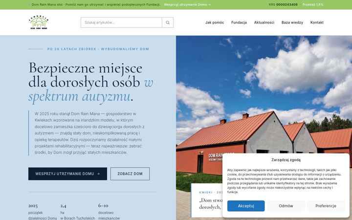 Zrzut ekranu domrainmana.pl