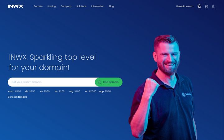 Screenshot of domrobot.net