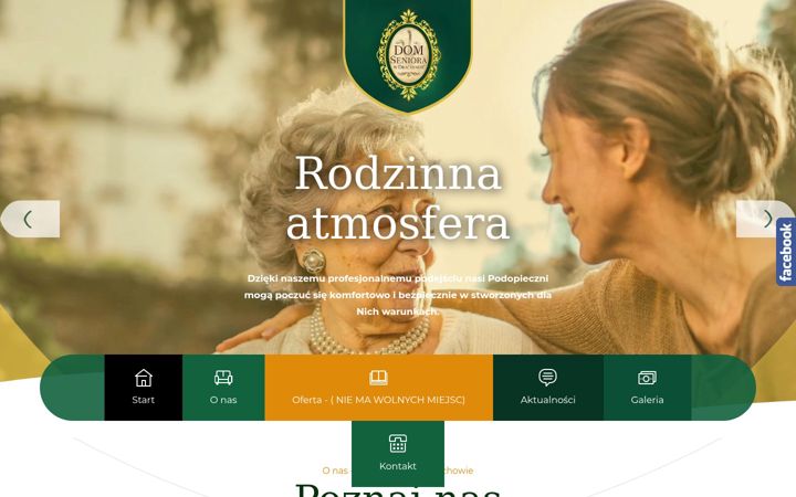 Snímek obrazovky domseniora.info