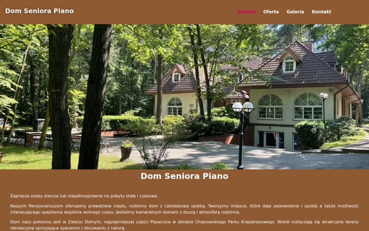 Zrzut ekranu domseniorapiano.pl