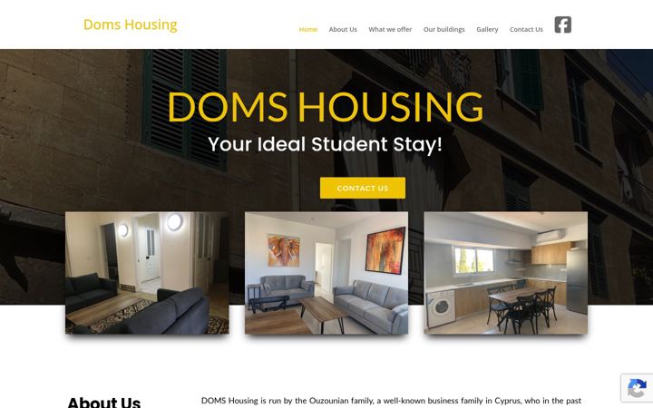 Screenshot of domshousing.com