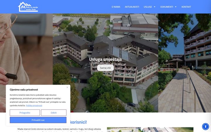 Screenshot of domsisak.hr
