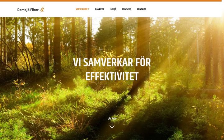 Screenshot of domsjofiber.com