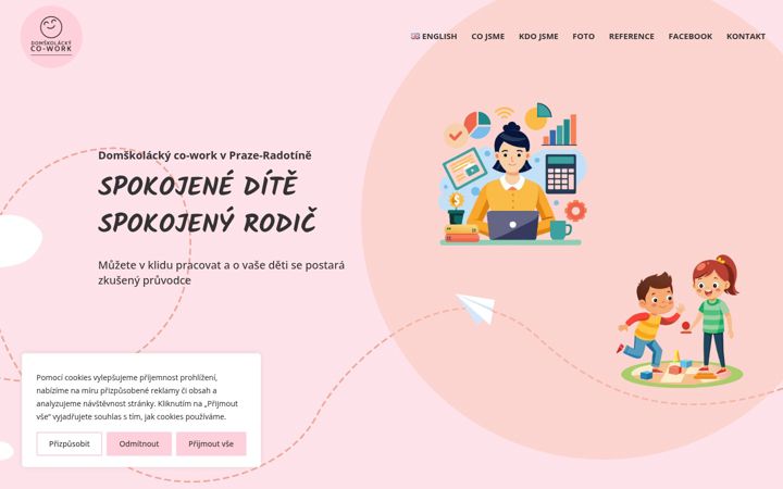 Screenshot di domskolackycowork.cz