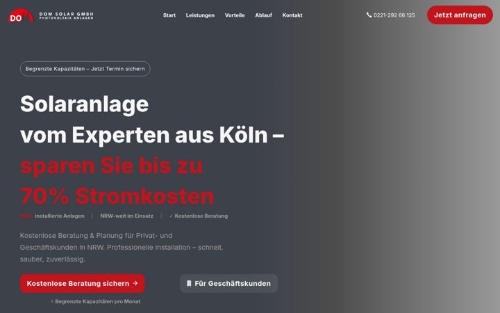 Screenshot of domsolar.de