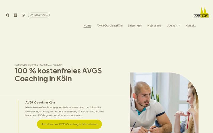 Screenshot of domstadt-akademie.de