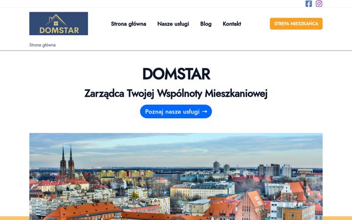 Ekrano kopija domstar.com.pl