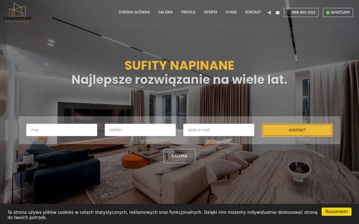 Ekrano kopija domsufitow.pl