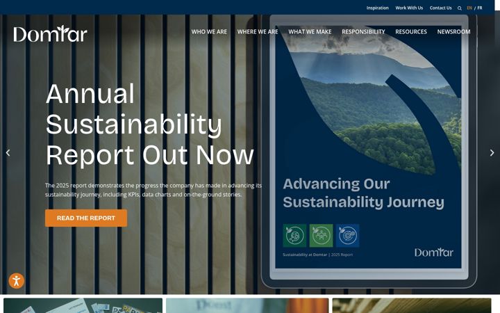 Screenshot of domtar.com