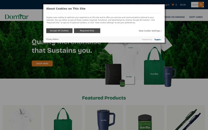 Screenshot of domtaronbrand.com