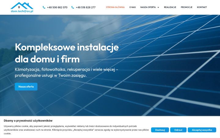 Ekrano kopija domtech.slask.pl