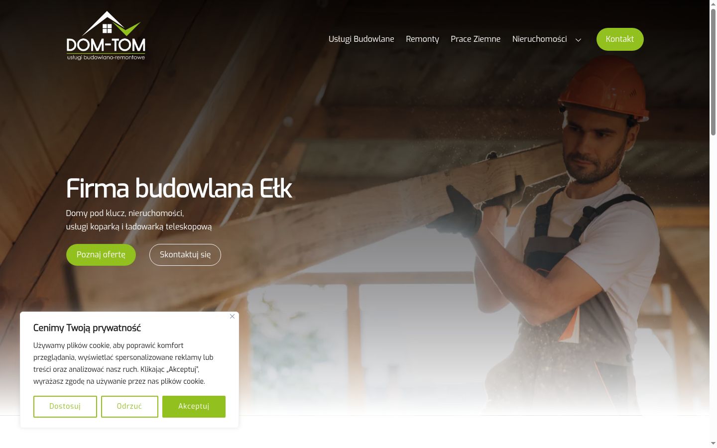 Zrzut ekranu banera zgody wyświetlanego przed jakąkolwiek interakcją