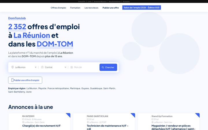 Screenshot of domtomjob.com