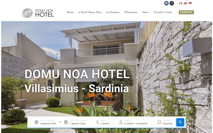 Screenshot of domunoahotel.com