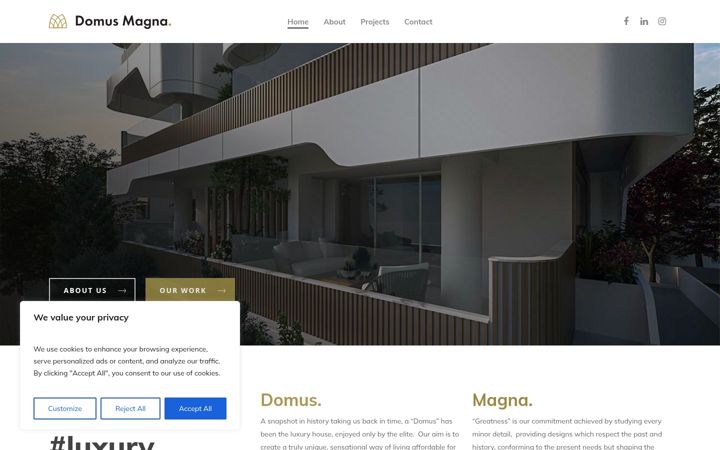 Screenshot of domus-magna.com