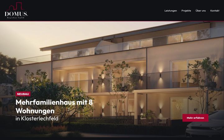 Screenshot of domus-regiobau.de