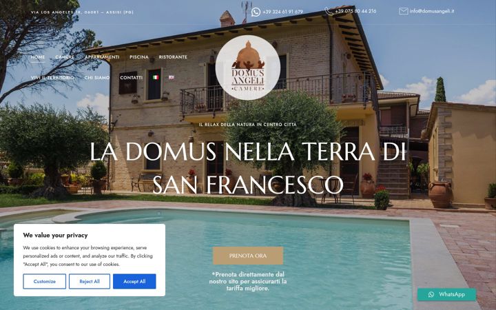 Screenshot of domusangeli.it