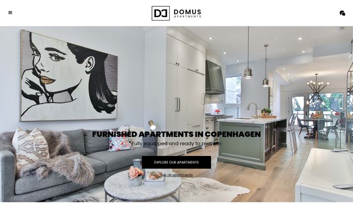 Screenshot of domusapartments.com